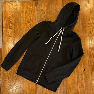 Reigning Champ midweight terry zip up black hoodie
